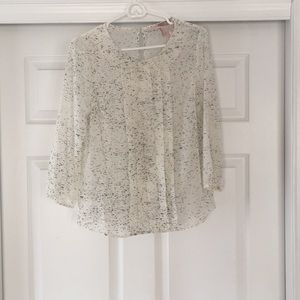 White and black blouse